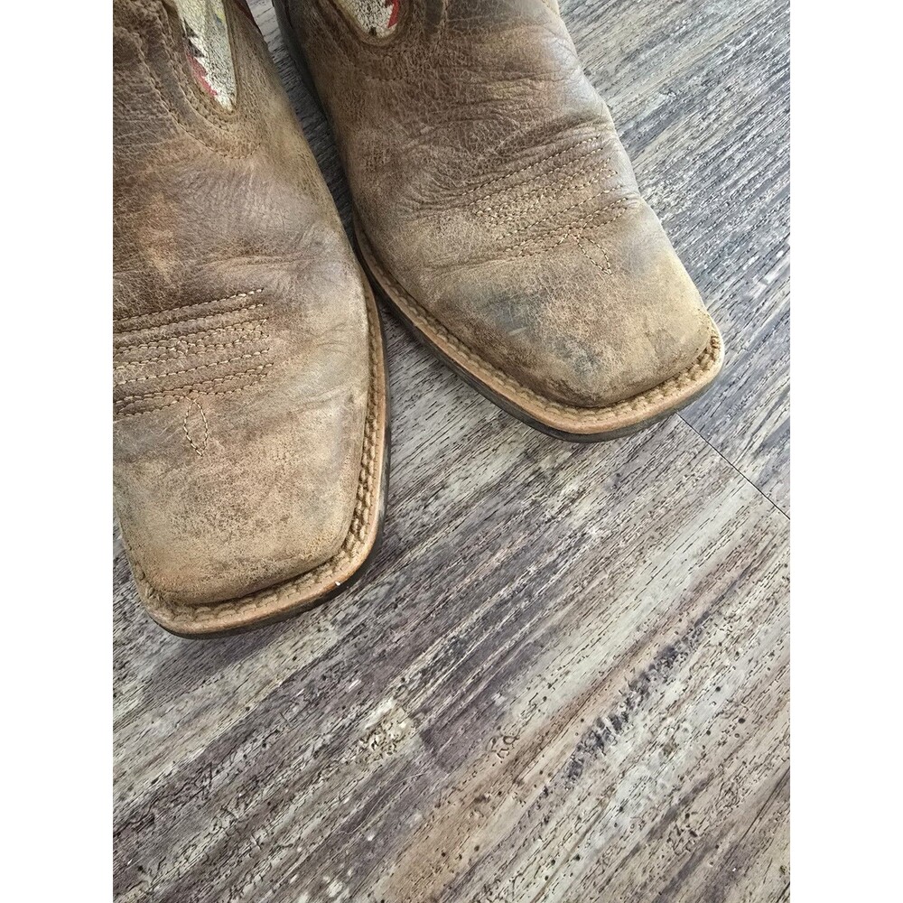 ARIAT SAN ANGELO VentTEK Boots-Kids Size 3-SADDLEBLANKET/TAN COLOR - Picture 7 of 9